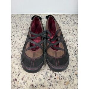 Privo by Clarks Womens 9M Black Brown Leather Mary Jane Sneakers